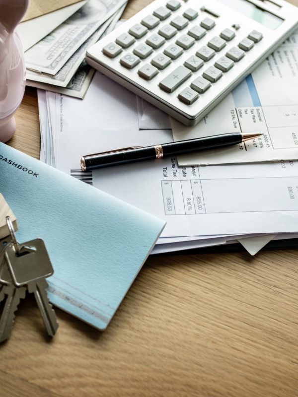 Flat lay of real estate concept